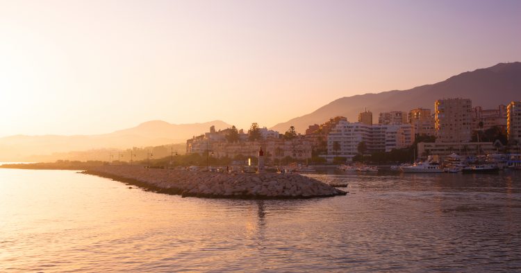 estepona port sunset